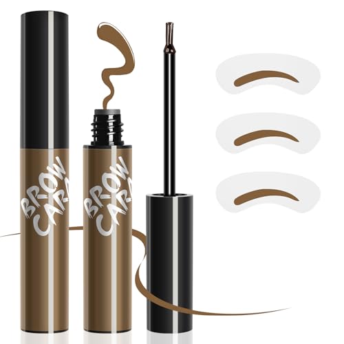 Peel Off Eyebrow Gel Tint - Eye Brow Tinting Kit Easy to Makeup A Natural Eyebrow Looking, Brow Gel for women Long-Lasting & Waterproof (Light Brown)