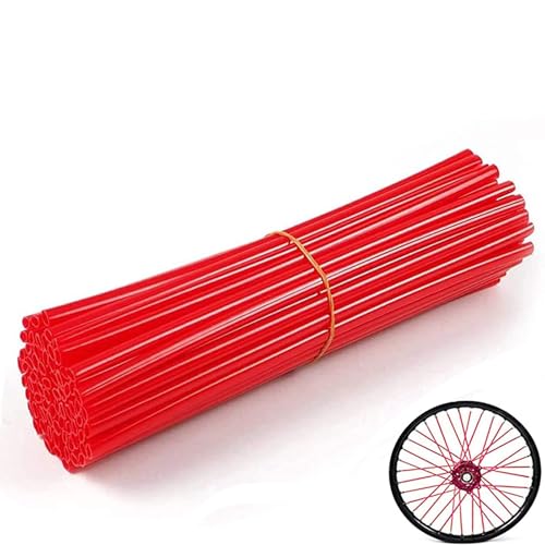Bicycle Bike Spoke Skins Covers - 72Pcs Universal Motorcycle Wheelchair Wheel Wrap, Dirt Bike Spoke Skin, Pipe Trim for 8