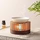 Duftlampe Teelicht | als Stövchen verwendet werden kann | duftöl lampe | Erstaunlicher nächtlicher Effekt | Duftlampe Ambiente aus eloxiertem Aluminium | Aromalampe | Aroma Diffuser(ein Roségoldes)
