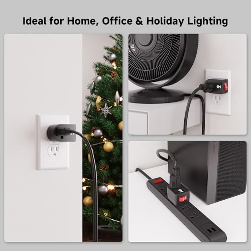 image for [ETL Listed] Cable Matters 3-Pack Grounded Outlet Switch with ON Off, 