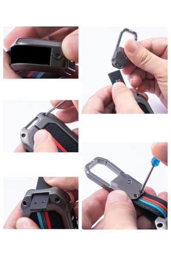 Image of BKN Luxury Metal Soft Car Key Shell With Keychain & Full Protection 2 Button Cover for Honda Elevate | BRV | WRV | CRV | Jazz | City Smart Key