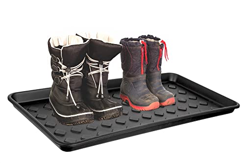 BigDean Schuhabtropfschale Schuhablage groß - Abtropfschale für Schuhe - 71,5 x 34,5 x 3 cm - Schuhmatte mit erhöhtem Rand - Schuh-Abtropfschale für Regen, Herbst & Winter - Made in EU Cover
