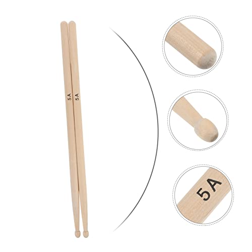 Baquetas para percusión madera maple tamaño 5A beige miniatura 7