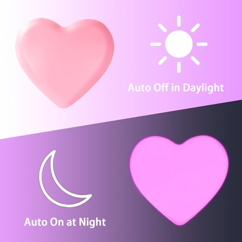 Image of INZU Night Lights Plug into Wall, LED Night Light for Kids, Cute Nightlight with Auto Dusk to Dawn Sensor, LED Nightlight with Soft Warm Light for Bedroom, Nursery, Bathroom, Hallway (Pink)