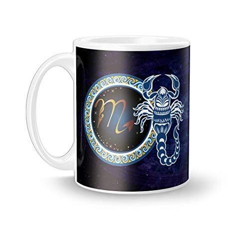 Image of Scorpio Zodiac Printed Ceramic White Coffee /Tea Mug.