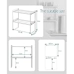 Cabinet Shelf Organizer, Pantry Shelf Rack, White 16x8.3x9.5 - Image 3