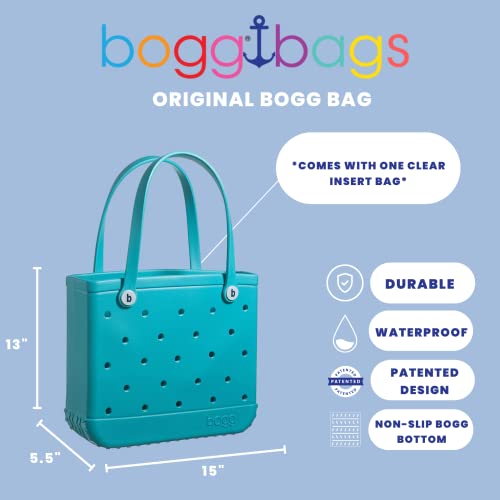 BOGG BAG - Medium Tote Bag - Turquoise and Caicos - 15in L x 5in W x 12.5in H - Lightweight, Washable, Durable - All Purpose EVA - for Beach, Pool, Boat, Work, Sports - Image 5