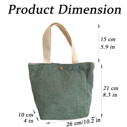 Bolso Tote pequeño Booge de pana 21 x 10 x 26 cm miniatura 4