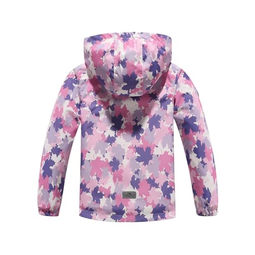 Image of MGEOY Boys Girls Rain Jackets Lightweight Waterproof Hooded Raincoats Windbreakers for Kids 4-12Y