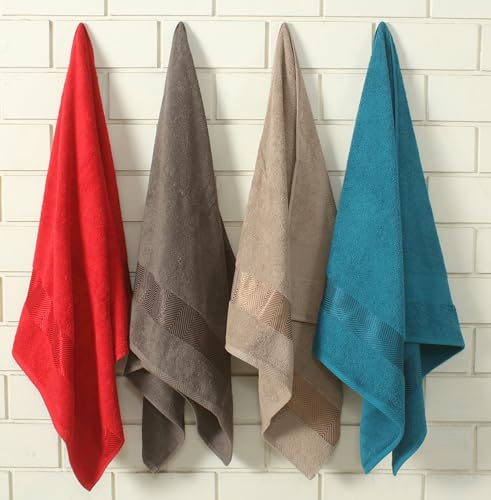 Image of Fash Home 500 GSM Towel 70x140 cm - 1 Pc, Ultra Soft, Highly Absorbent, Quick Dry, Plush & Durable Cotton Bath Towel for Home, Gym & Spa (Grey)