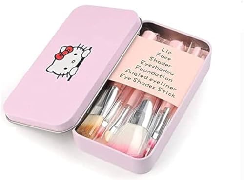 Image of SKINPLUS 7pcs Makeup Brush set with Makeup Kit + 2 pc Blender Puff and 3IN1 (KAJAL+MASCARA+EYELINER) Combo (6 Items in the set)