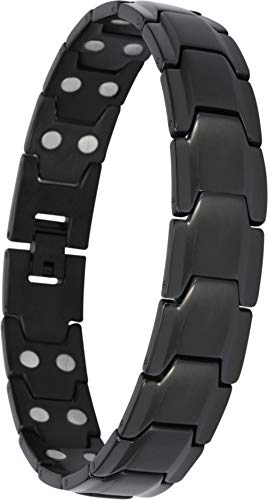 Smarter Lifestyle Extra Strength Titanium Magnetic Bracelet For Men - Adjustable Bracelet Length With Sizing Tool For Perfect Fit, Mens Bracelet Mens Bracelet (Black) #TOP5