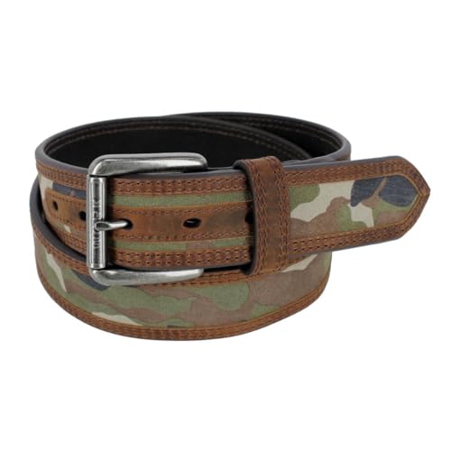 ARIAT Men's Camo Ribbon Work Belt with Roller Buckle, 34, Brown