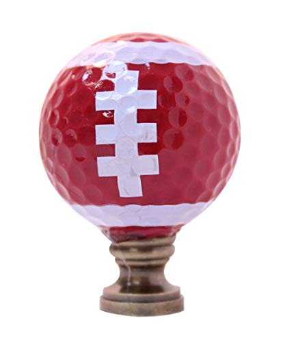 Image of Football Lamp Finial, Brown with White Laces 2.25 inchh