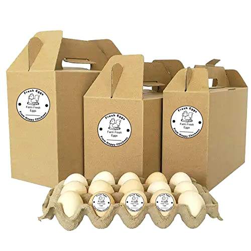 Wootile Farm Fresh Eggs Stickers 500 Pcs Farm Fresh Eggs Carton Labels Per Roll thumb #2