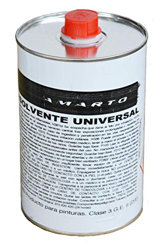 Disolvente Universal. diluye pinturas sinteticas, barnices, imprimaciones, tambien sirve para limpieza de herramientas. (1 L.)