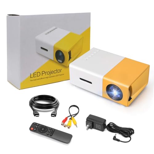 Technoview Pro Mini Portable LED Projector with Multiple Interfaces Like AV, Audio, USB, HDMI, Micro SD, Film Projector for Children's, Home Cinema, Compatible with Smartphone/Laptop/PS4/Firestick