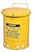 Justrite 09711 Oil Waste Can, Manual-Closing, 21 Gal, Yellow