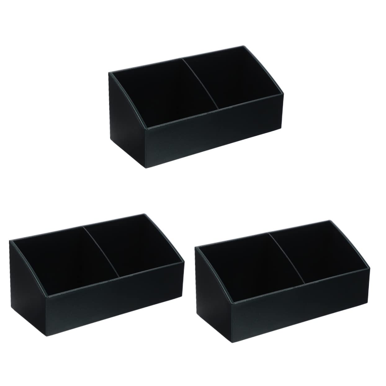 OKUMEYR 3pcs Restaurant Compartment Tea Box Organizer for Tea Bags Sugar Packets and Items Elegant Storage for Hotels and Coffee Stations