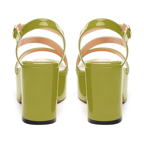 Womens Wedge Sandals, Round Toe Platform Sandals, Adjustable Strap with Buckle Fashion Solid Heeled Sandal for Work Wedding Party4