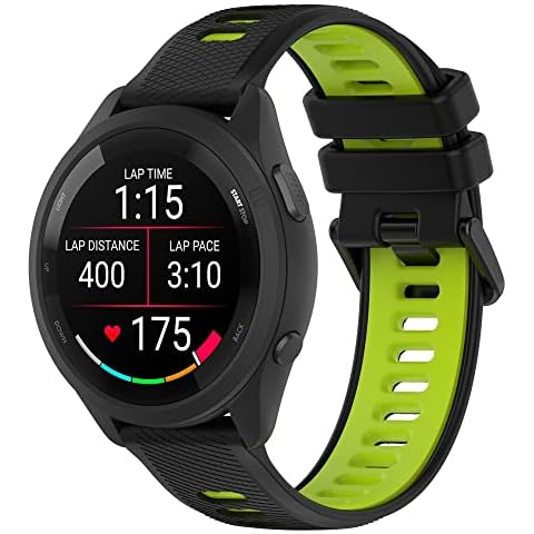 Gusfeliz Compatible with Garmin Forerunner 265 Watch Bands,Soft Silicone Replacement Band for Garmin Forerunner 255/745/ Venu 2/Active/Vivoactive 4 Running Smartwatch Band Cover