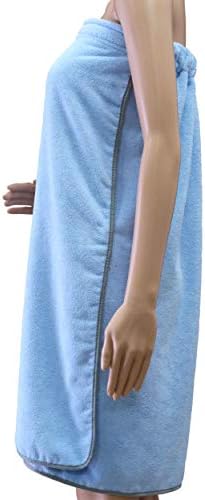 POLYTE Quick Dry Microfibre Bath Towel Body Wrap for Women with Hair Towel Wrap, One Size (Blue)