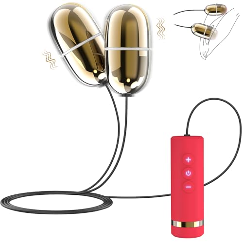 Vibrator Bullet Adult Toys - Mini Vibrators Couples Sex Toys with 7 Vibration Modes Double Egg Female Clitoral Stimulator Adult Sex Toys & Games Remote Control Vibrator Sexual Pleasure Tools for Women