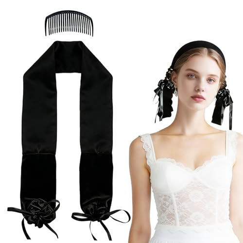Heatless Curls Overnight Sleep Hair Tie Heatless Hair Curler to Sleep in Soft Curling Band for Long Hair No Heat Curl Band for Blowout-Inspired Waves with Styling Comb