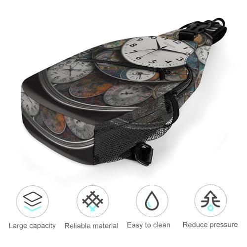 Mochila deportiva Clock Art tipo bandolera para adultos miniatura 5