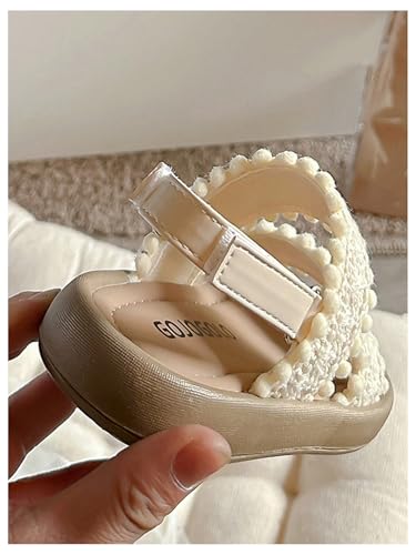 GORGLITTER Girl's Crochet Dressy Sandal Double Strap Open Toe Summer Shoes with Ankle Strap3