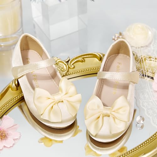 Image of Felix & Flora Toddler Flower Girl Dress Shoes Girl Ballet Flats Party School Shoes Wedding