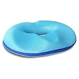 YAOTT Lift Hips Up-Sitzkissen, Orthopädisches Kissen, ergonomisches Kissen, lindert Rücken, Hüfte, Ischias, Steißbeinschmerzen Lake Blau Männer 44 * 38 * 7CM