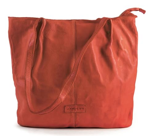 Submarine Shopper L Red grand sac fourre-tout rouge en cuir souple