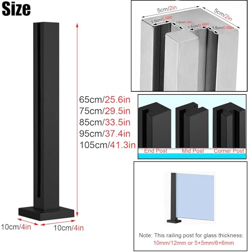 Support de serrage pour verre de balcon évitant le perçage des panneaux - 3
