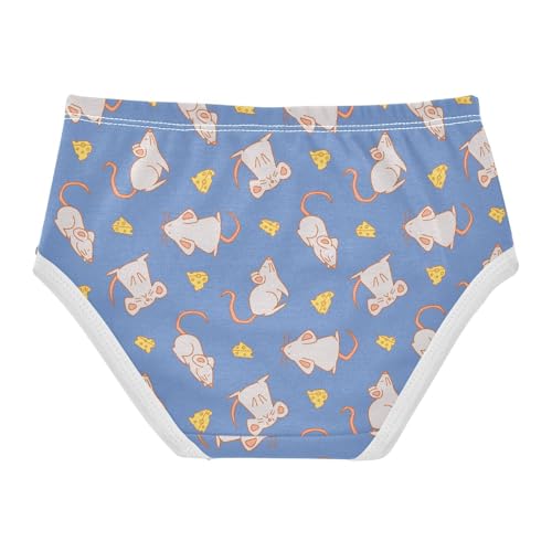 Girls' Underwear Mouse Mice Cheese Cotton Stretch Comfort Toddler Panties2