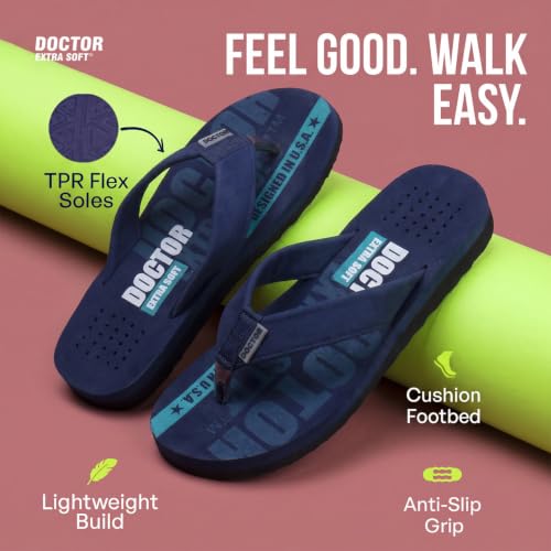 Image of DOCTOR EXTRA SOFT Slipper Care Orthopaedic and Diabetic Super Fitting Comfort Doctor Slipper, DR. Slipper, Flip-Flop, Slides and House Slipper for Men's Men's-FeelGood-D-31