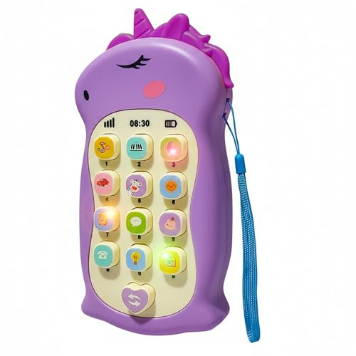 Image of FunBlast Cartoon Musical Mobile Phone for Kids, Mobile with Light & Sound Toys for Babies | Educational Toys for Kids 3+ Years /Boys /Girls-1 Unit (Uni-Purple)