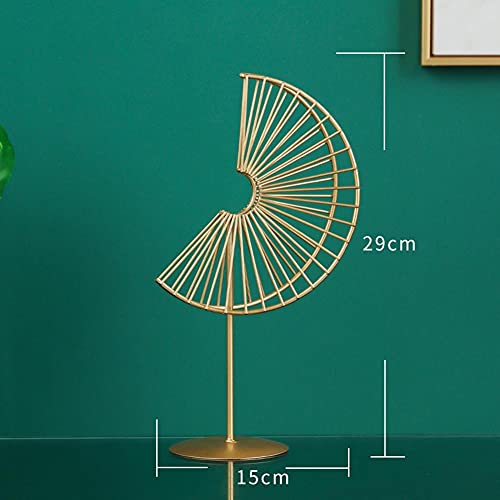 Décoration de bureau feuille de ginkgo en fer doré design luxe - 4