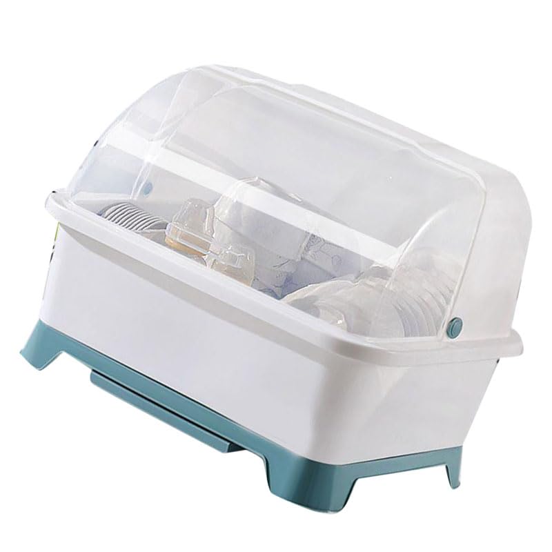 Grille de séchage double couche avec couvercle, égouttoir à vaisselle résistant au stockage de cuisine, boîte de rangement pour côtelettes, support pour séchage