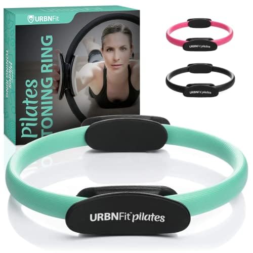 URBNFit Pilates Ring – 12″ Magic Circle w/Dual Grip, Foam Pads for Inner Thigh Workout, Toning, Fitness & Pelvic Floor Exercise – Yoga Rings w/Bonus Exercise Guide