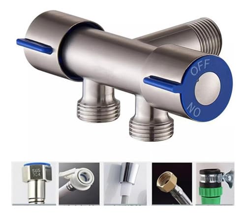 Torneira Registro T Duas Saídas De Água Inox Válvula Duplo Sowshop