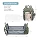 SONARIN Multifunktional Baby Wickelrucksack Wickeltasche mit Faltbarem Babybett,Tragbare Wasserdicht Wickeltasche Rucksack Kinderwagentasche mit Matte,Schnullertasche & USB-Anschluss(Armeegrün)