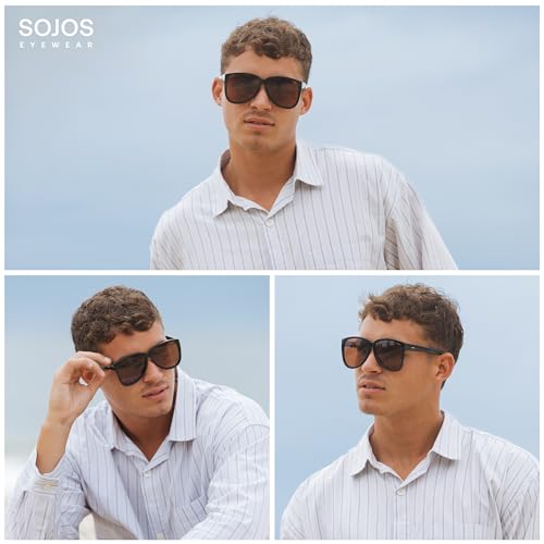Image of SOJOS Trendy Big Oversized Polarized Sunglasses Womens Mens, 70s 80s Retro Vintage Pilot Shades SJ2643