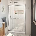 DreamLine Duet Plus 44-48 inch W x 72 inch H Semi-Frameless Bypass Shower Door in Chrome