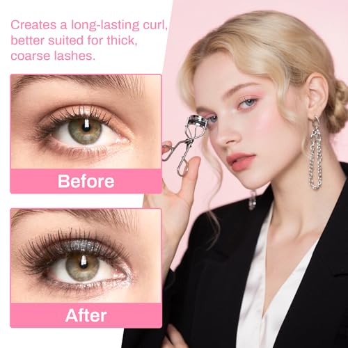 RAQEHO 80pcs Eyelash Curler Refills - Black Rubber Eye Lash Curler Silicone Refill Pads Rizador De PestañAs Replacement Pads for Universal Eyelash Curler Eyelashes Accessories with Storage Box - Thumbnail 4