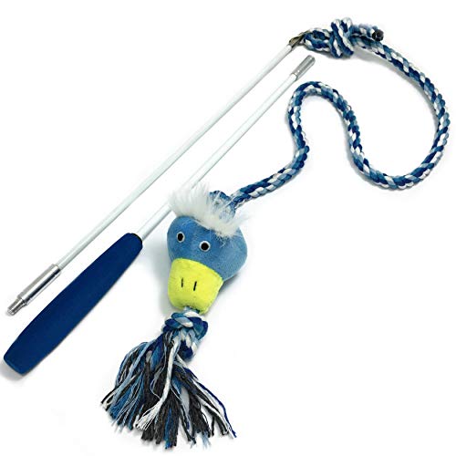 Pet Fit For Life Plush Tough and Durable Squeaky Dog/Puppy Wand Rope Toy - Duck - //coolthings.us