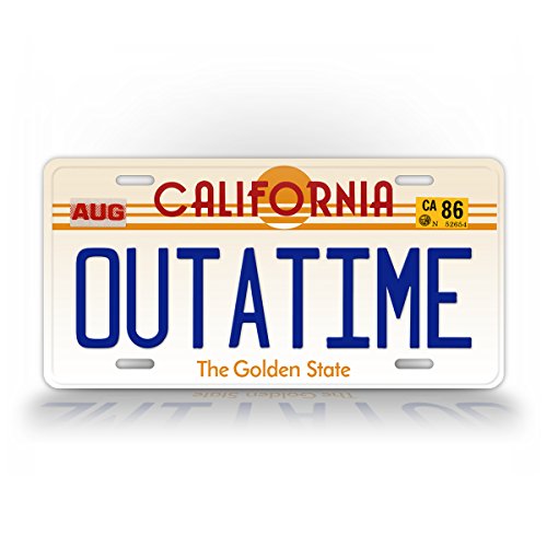 California Outatime Replica Auto Tag Back to The Future Movie Delorean License Plate
