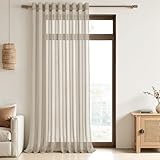 MRTREES Cortinas Dormitorio Beige con Ojales 200x245 CM, 1 Pieza, Cortinas Beige...