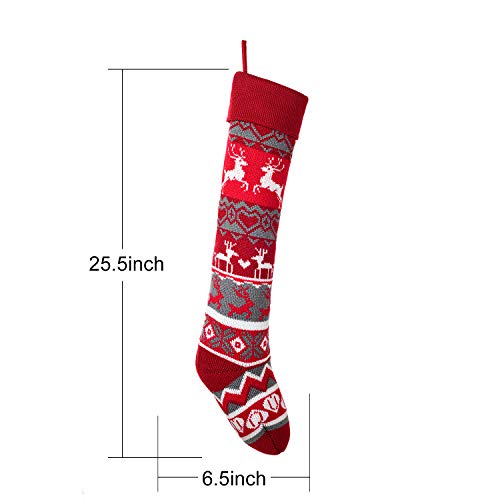 Lvydec-3-Pack-Knit-Christmas-Stocking-25-Inch-Extra-Long-White-and-Burgundy-Wool-Christmas-Stocking-with-Reindeer-and-Snowflake-Pattern-for-Holiday-Home-Decoration Lvydec 3 Pack Knit Christmas Stocking 25 Inch Extra Long White and Burgundy Wool Christmas Stocking with Reindeer and Snowflake Pattern for Holiday Home Decoration