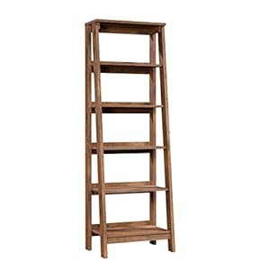 Sauder Trestle 5 Bookcase/Book Shelf, L: 23.54″ x W: 16.61″ x H: 71.14″, Vintage Oak finish